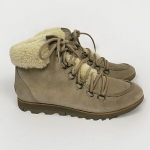 Sorel Tan Winter Boots with Cream Lining